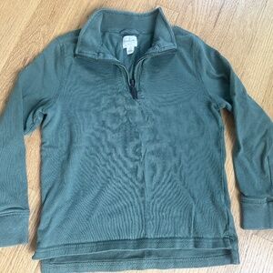 Boy's Crewcuts Pullover Short Green Small 1/4 Zip J.Crew